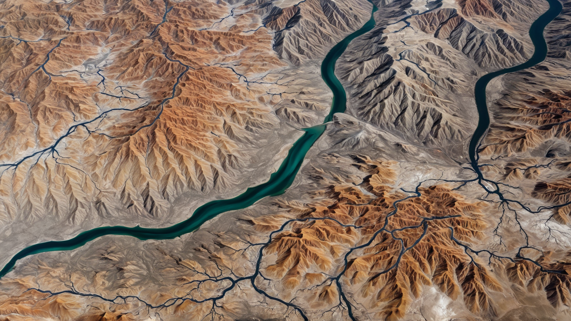 Geologische Satelliten-Aufnahme aus der Luft